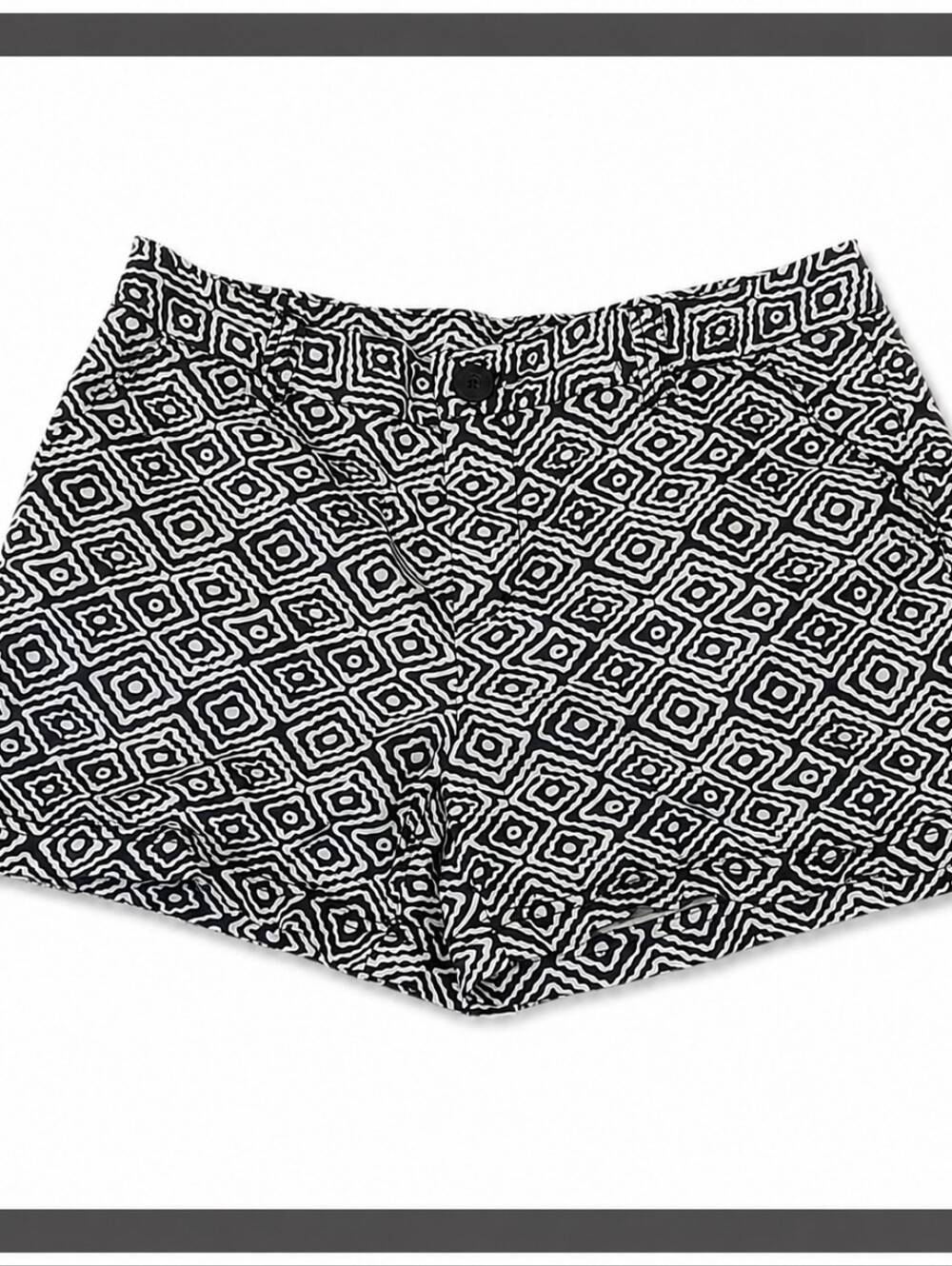 BCG Black White Geometric Print Shorts Size 4 Casual Summer Lightweight